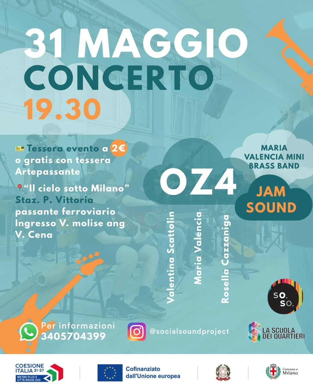 OZ4 Jam Sound 31 maggio concerto